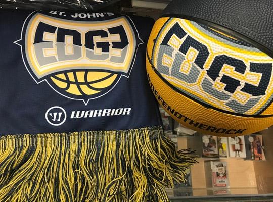 St. John's edge logo basketball and scarf